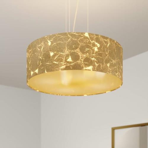 Quitani pendellampa Aura, guld, Ø 50 cm, 4-ljus