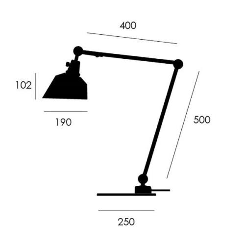 midgard modulär TYP 551 bordslampa vit 70 cm