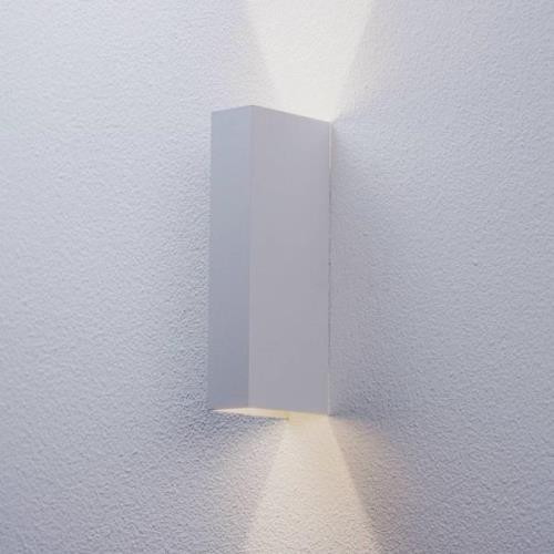 Arcchio Brinja LED utomhus vägglampa, vit, aluminium, IP65