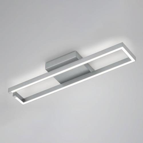 Knapstein Yoko LED-taklampa, upp/ned, 70x13,5 cm, nickel