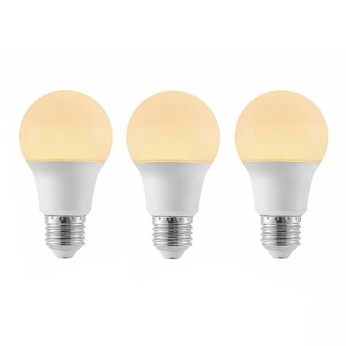 Arcchio LED-lampa E27 A60 4,9W 3 000 K opal 3-pack