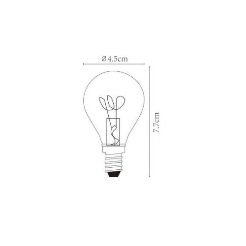 Lucide LED-lampa E14 3W bärnstensfärgad 2.200K dimbar