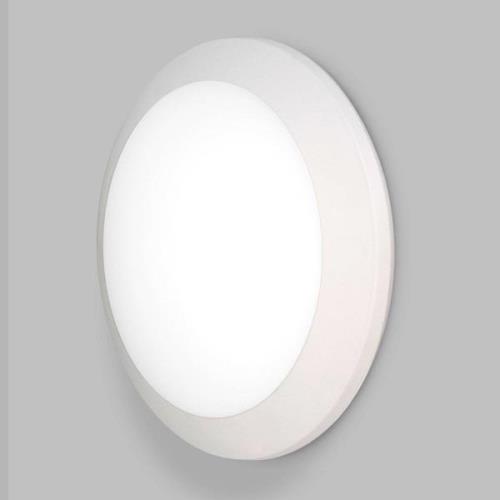 Fumagalli LED-utomhusvägglampa Umberta Ø 35 cm vit 11W CCT