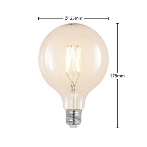 Arcchio LED-lampa E27 6W 2 700 K G125 glob, filament, klar