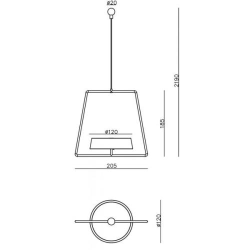 Deko-Light LED-hänglampa Miram med batteri, dimbar, grön