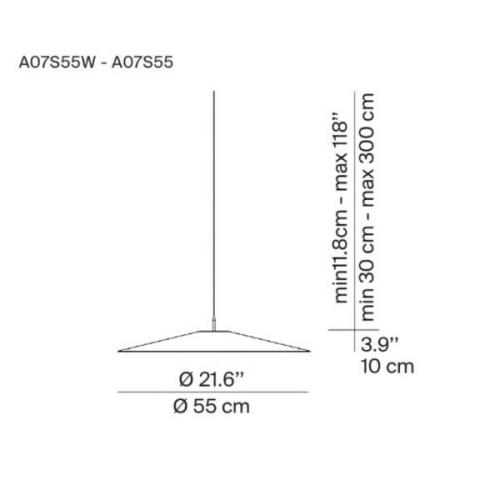 Luceplan Koinè LED-pendellampa 927 Ø55cm blå