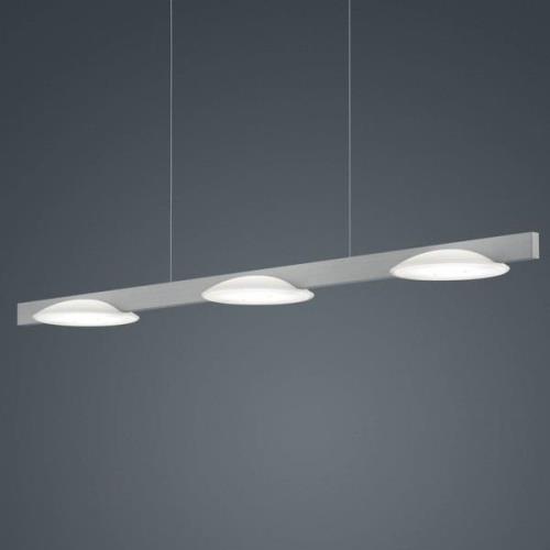 Helestra Pole LED-hänglampa 3 lampor nickel