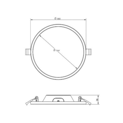 Deko-Light LED infälld taklampa Alya vit Ø 18cm 3.000 K