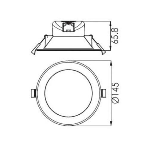 Deko-Light LED infälld taklampa Acrux vit, CCT Ø14,5cm