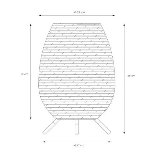 Lucide Colin LED bordslampa för utomhusbruk, uppladdningsbart batteri,...