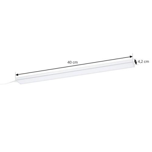 Prios Ashtonis LED-bänklampa, kantig, 40 cm