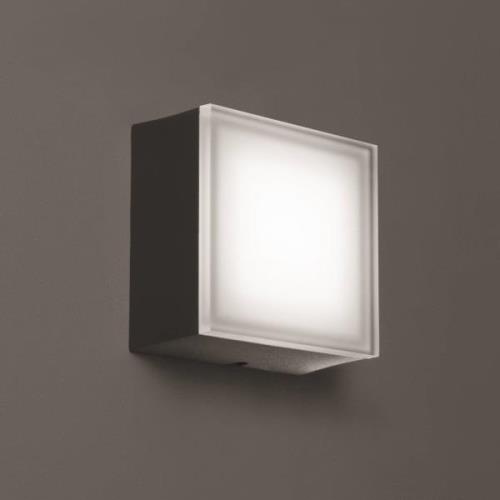 LCD LED utomhusvägglampa 1425 grafit 12,5 x 12,5 cm