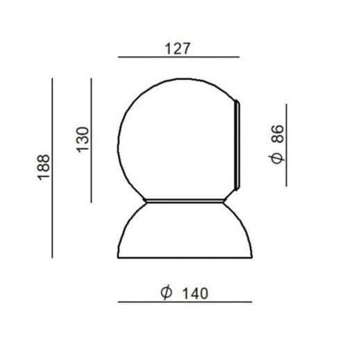 Stilnovo Gravitino LED-vägglampa roterbar vit