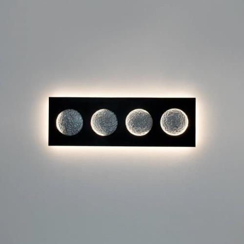 Holländer LED-vägglampa Fasi Della Luna, svart/silver