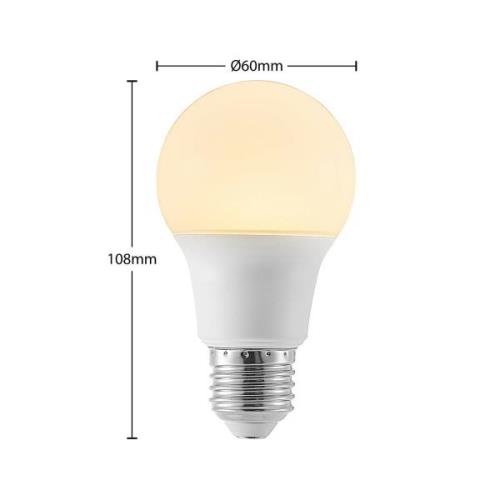 Arcchio LED-lampa E27 A60 8W 3 000 K opal 3-pack