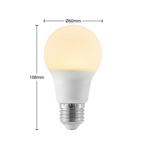 Arcchio LED-lampa E27 A60 8W 3 000 K opal 2-pack