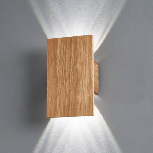 FISCHER & HONSEL LED-vägglampa Shine-Wood ek 4xLED 15x25cm