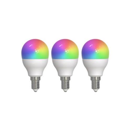 LUUMR Smart LED dropplampa E14 4,9W RGBW CCT Tuya matt 3-pack