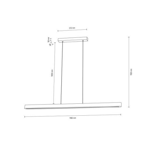 Envostar Lineo LED-hängande lampa mörk furu 118cm