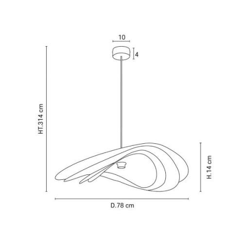 MARKET SET Selenitis hänglampa, Ø 78 cm