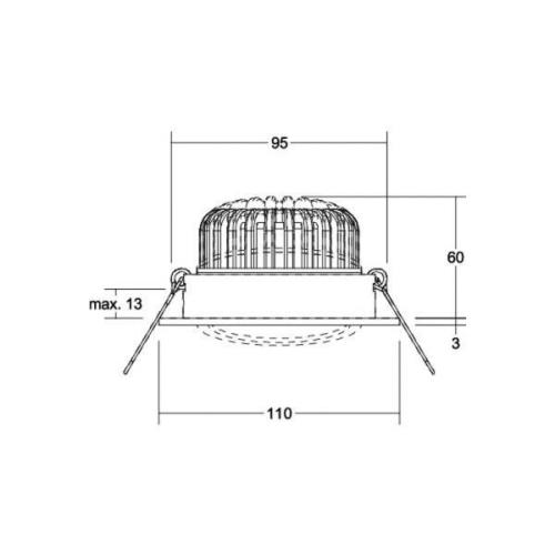 BRUMBERG Kerby-R LED-inbyggnadsspot, 3 000 K, vit