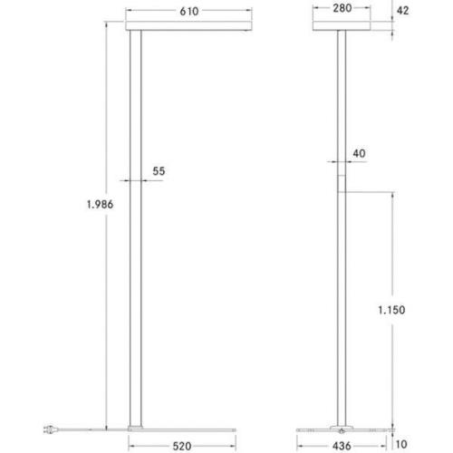 BRUMBERG Mikol LED-golvlampa med indirekt andel