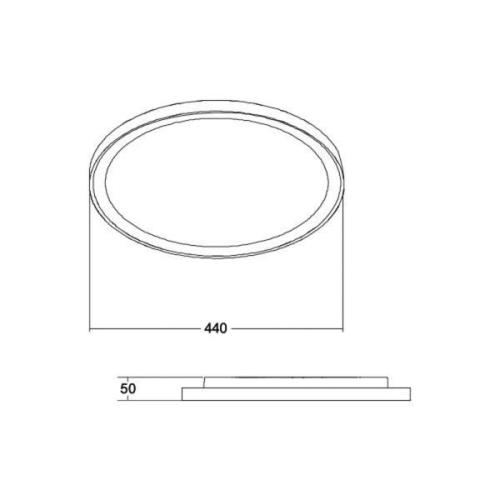 BRUMBERG Sunny Midi LED-taklampa RC CCT svart