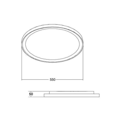 BRUMBERG Sunny Maxi LED-taklampa RC CCT svart