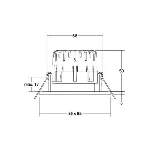 BRUMBERG BB21 IP65 inbyggd RC drivdon nickel