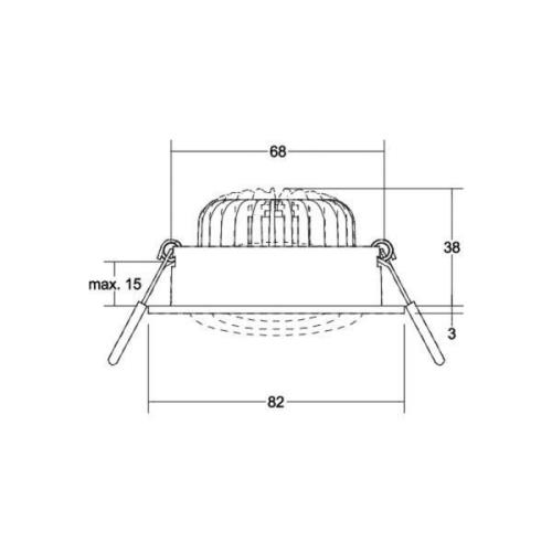 BRUMBERG BB34 LED-inbyggnadsspot ej dimbar svart