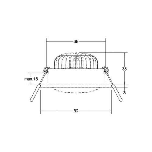 BRUMBERG BB35 LED-inbyggnadsspot ej dimbar vit