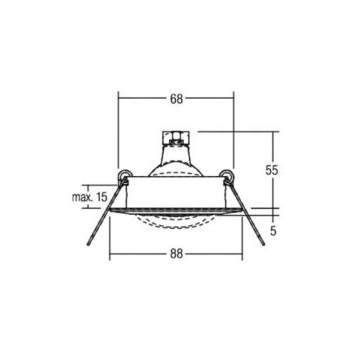 BRUMBERG Breena-R infälld GX5.3 rund vit blank