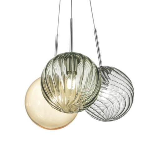 Sil-Lux Hänglampa Bubble, 3 lampa, nickel