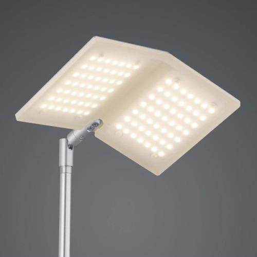 BANKAMP Book LED-golvlampa nickel matt