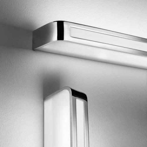 Pujol Iluminación Tidslös LED-vägglampa Arcos, IP20 60 cm, krom