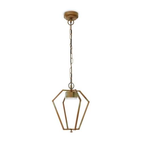 Moretti Luce LED-utomhushänglampa Gemstone 3452 mässing/opal