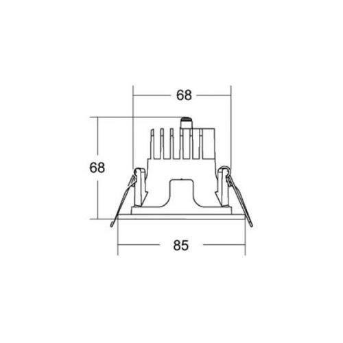 BRUMBERG Apollo Micro facetterad, rund, DALI, 4000 K vit