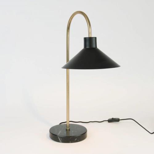 Holländer Oktavia bordslampa, svart/guldfärgad, höjd 58 cm, marmor