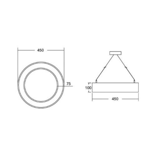 BRUMBERG Biro Circle Ring10 direkt DALI Ø 45cm svart 3000K