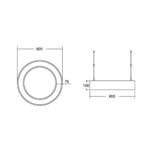 BRUMBERG Biro Circle Ring10 direkt Ø 60 cm DALI silver 830