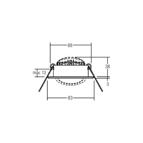 BRUMBERG LED infälld spot BB09, RC, rund drivring, rostfritt stål