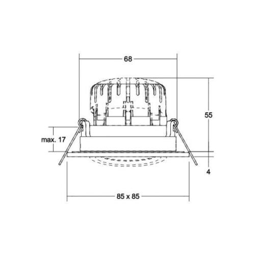 BRUMBERG BB25 LED-spot IP65 on/off anslutningsdosa svart matt