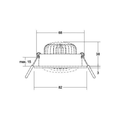 BRUMBERG LED infälld spot BB33 RC anslutningsdosa texturerad vit