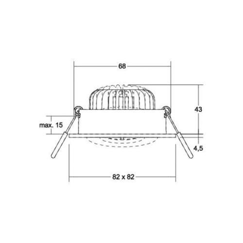 BRUMBERG LED-spot BB36 on/off anslutningsdosa svart texturerad