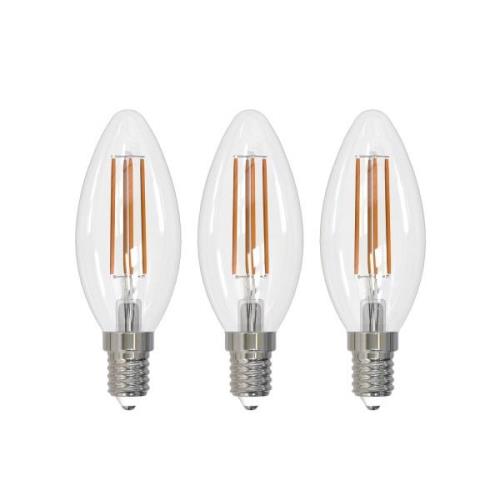 Arcchio LED-filamentlampa E14 ljus, set om 3, 2700 K