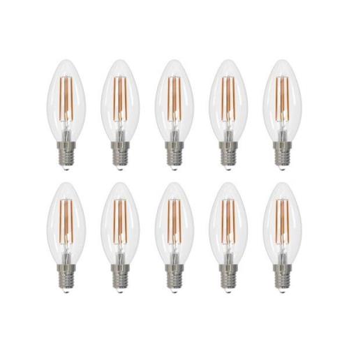 Arcchio LED-filamentlampa E14 ljus set om 10, 3000 K