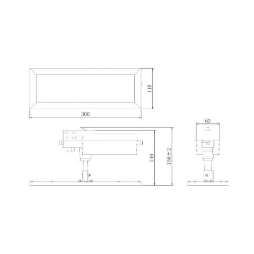 Deko-Light TRACK LIGHT LED-panel, svart, 3-fas, 3.000 K, on/off