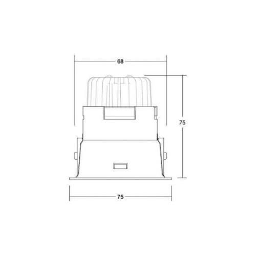 BRUMBERG LED infälld downlight Binato RC-dimbar 2700K svart