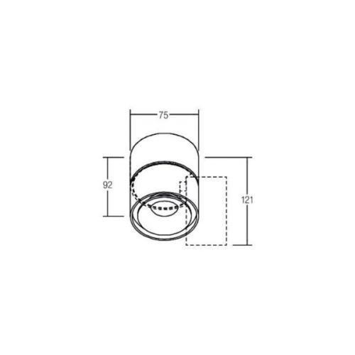 BRUMBERG LED-takspotlight Circle Mini, Ø 7,5 cm, vit