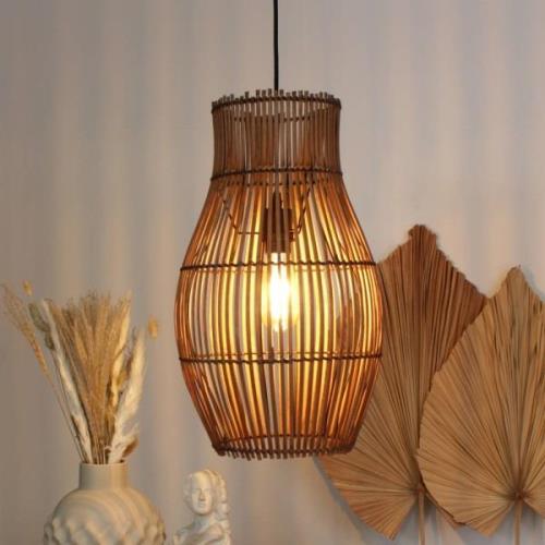 Eco-Light Pendellampa i bambu, brun, Ø 25 cm